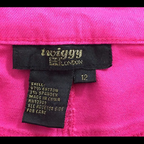 5 pocket Pink stretch Jeans SZ 12 Studs NEW - Picture 5 of 7